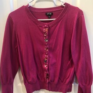 Cardigan with jewel trim
